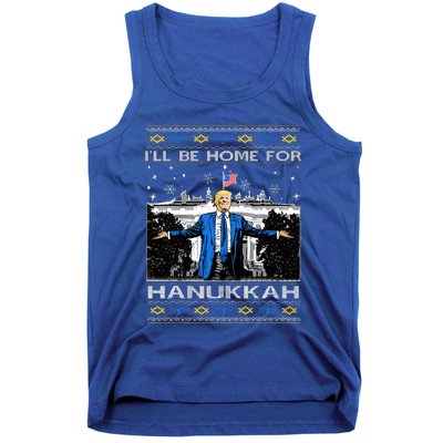 ILl Be Home For Hanukkah Trump Christmas Ugly Tank Top