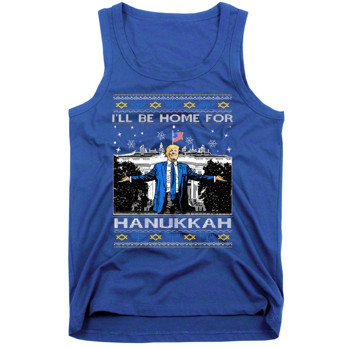 ILl Be Home For Hanukkah Trump Christmas Ugly Tank Top