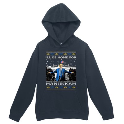 ILl Be Home For Hanukkah Trump Christmas Ugly Urban Pullover Hoodie