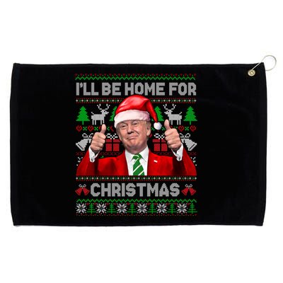 ILl Be Home For Christmas Santa Donald Trump Pajamas Xmas Gift Grommeted Golf Towel