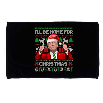 ILl Be Home For Christmas Santa Donald Trump Pajamas Xmas Gift Microfiber Hand Towel