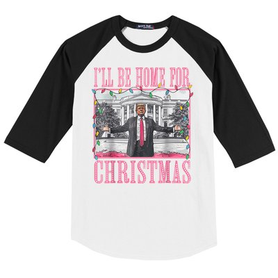 Ill Be Home For Christmas Santa Funny Trump Xmas Pajamas Baseball Sleeve Shirt