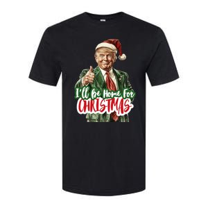 ILl Be Home For Christmas Funny Santa Claus Trump 2024 Softstyle CVC T-Shirt