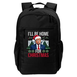 ILl Be Home For Christmas Santa Claus Trump 2024 Funny Daily Commute Backpack