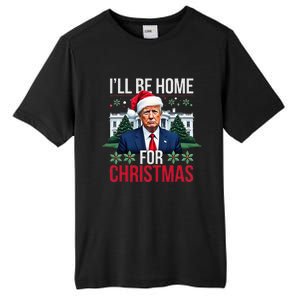 ILl Be Home For Christmas Santa Claus Trump 2024 Funny Tall Fusion ChromaSoft Performance T-Shirt