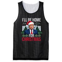 ILl Be Home For Christmas Santa Claus Trump 2024 Funny Mesh Reversible Basketball Jersey Tank