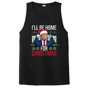 ILl Be Home For Christmas Santa Claus Trump 2024 Funny PosiCharge Competitor Tank