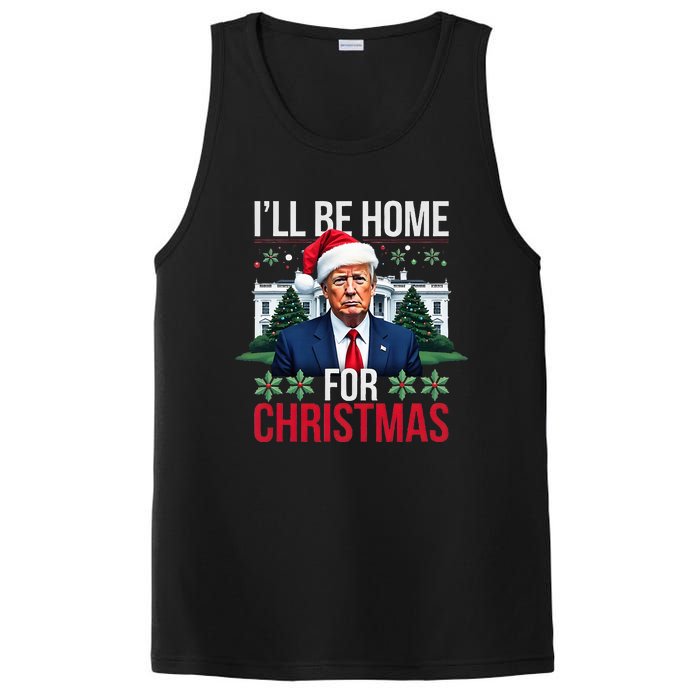 ILl Be Home For Christmas Santa Claus Trump 2024 Funny PosiCharge Competitor Tank