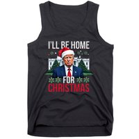 ILl Be Home For Christmas Santa Claus Trump 2024 Funny Tank Top