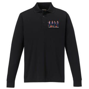 Ill Be Home For Christmas Santa Trumpdancing Xmas Holiday Performance Long Sleeve Polo