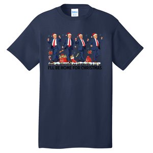 Ill Be Home For Christmas Santa Trumpdancing Xmas Holiday Tall T-Shirt