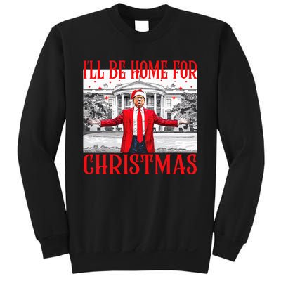 ILl Be Home For Christmas Santa Funny Trump Xmas Pajamas Sweatshirt