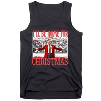 ILl Be Home For Christmas Funny Santa Trump Holiday Pajamas Tank Top