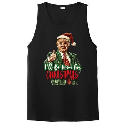 ILl Be Home For Christmas Santa Trump Xmas Pajamas Funny PosiCharge Competitor Tank