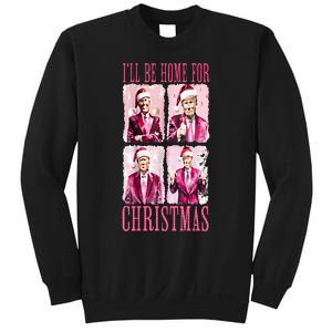 ILl Be Home For Christmas Santa Funny Xmas Trump Pajamas Sweatshirt