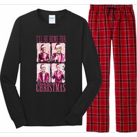 ILl Be Home For Christmas Santa Funny Xmas Trump Pajamas Long Sleeve Pajama Set