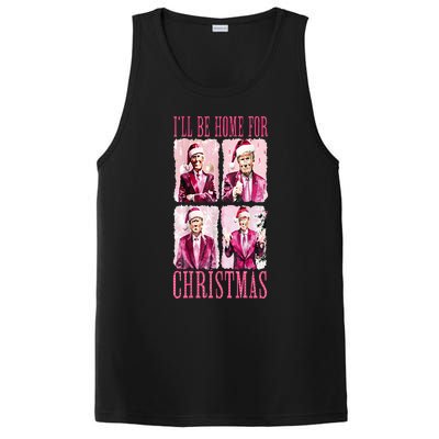 ILl Be Home For Christmas Santa Funny Xmas Trump Pajamas PosiCharge Competitor Tank