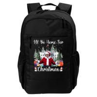 ILl Be Home For Christmas Funny Santa Claus Trump 2024 Long Sleeve Daily Commute Backpack