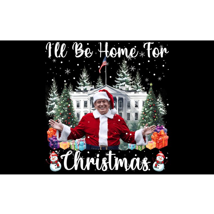 ILl Be Home For Christmas Funny Santa Claus Trump 2024 Long Sleeve Bumper Sticker