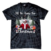 ILl Be Home For Christmas Funny Santa Claus Trump 2024 Long Sleeve Tie-Dye T-Shirt