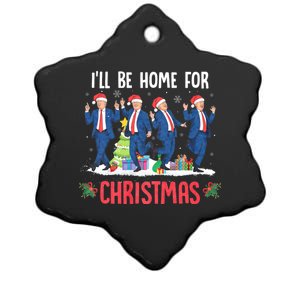 ILl Be Home For Christmas Santa Funny Trump Xmas Pajamas Ceramic Star Ornament