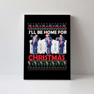 ILl Be Home For Christmas Santa Funny Trump Xmas Pajamas Canvas