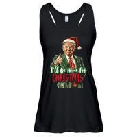 Ill Be Home For Christmas Santa Trump Xmas Pajamas Funny Ladies Essential Flowy Tank