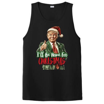 Ill Be Home For Christmas Santa Trump Xmas Pajamas Funny PosiCharge Competitor Tank