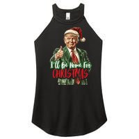 Ill Be Home For Christmas Santa Trump Xmas Pajamas Funny Women's Perfect Tri Rocker Tank