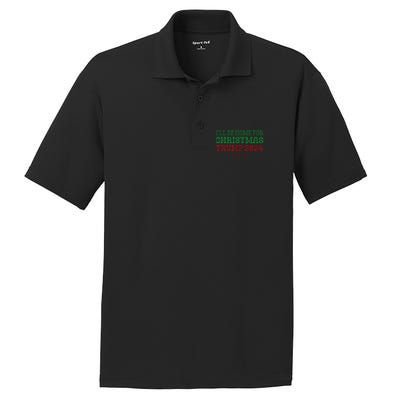 ILl Be Home For Christmas Trump 2024 Funny Trump President PosiCharge RacerMesh Polo