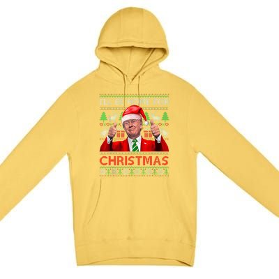 ILl Be Home For Christmas Santa Trump Xmas Pajamas Funny Premium Pullover Hoodie