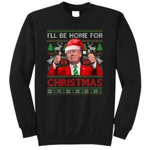 ILl Be Home For Christmas Santa Trump Xmas Pajamas Funny Sweatshirt