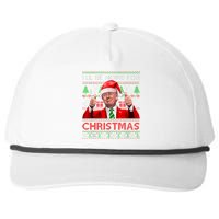 ILl Be Home For Christmas Santa Trump Xmas Pajamas Funny Snapback Five-Panel Rope Hat