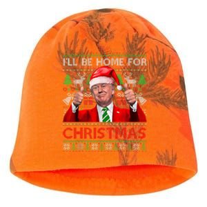 ILl Be Home For Christmas Santa Trump Xmas Pajamas Funny Kati - Camo Knit Beanie