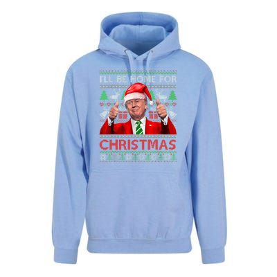 ILl Be Home For Christmas Santa Trump Xmas Pajamas Funny Unisex Surf Hoodie