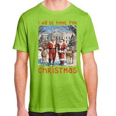 ILl Be Home For Christmas 2024 Funny Santa Xmas Pajamas Adult ChromaSoft Performance T-Shirt