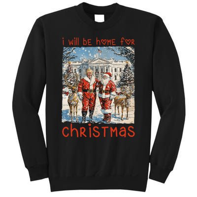 ILl Be Home For Christmas 2024 Funny Santa Xmas Pajamas Sweatshirt