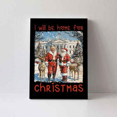 ILl Be Home For Christmas 2024 Funny Santa Xmas Pajamas Canvas