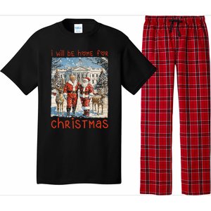 ILl Be Home For Christmas 2024 Funny Santa Xmas Pajamas Pajama Set