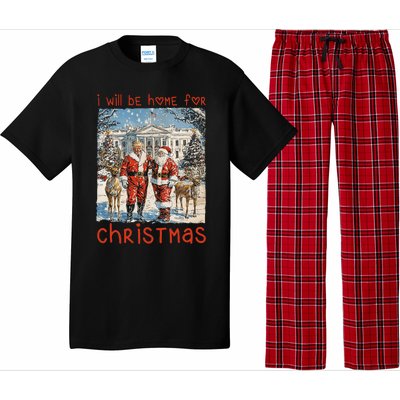 ILl Be Home For Christmas 2024 Funny Santa Xmas Pajamas Pajama Set