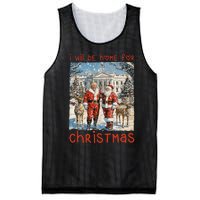 ILl Be Home For Christmas 2024 Funny Santa Xmas Pajamas Mesh Reversible Basketball Jersey Tank