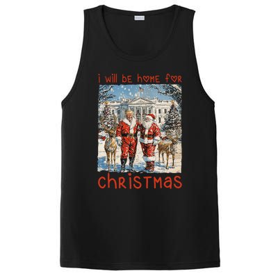 ILl Be Home For Christmas 2024 Funny Santa Xmas Pajamas PosiCharge Competitor Tank