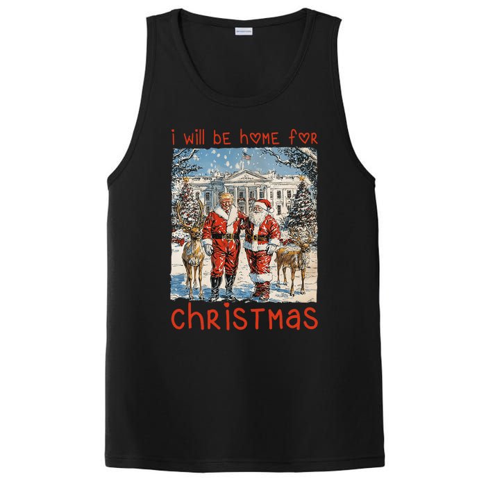 ILl Be Home For Christmas 2024 Funny Santa Xmas Pajamas PosiCharge Competitor Tank