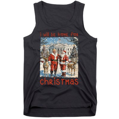 ILl Be Home For Christmas 2024 Funny Santa Xmas Pajamas Tank Top