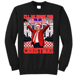 ILl Be Home For Christmas Santa Funny Trump Xmas Pajamas Sweatshirt