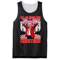 ILl Be Home For Christmas Santa Funny Trump Xmas Pajamas Mesh Reversible Basketball Jersey Tank