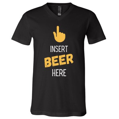 Insert Beer Here V-Neck T-Shirt