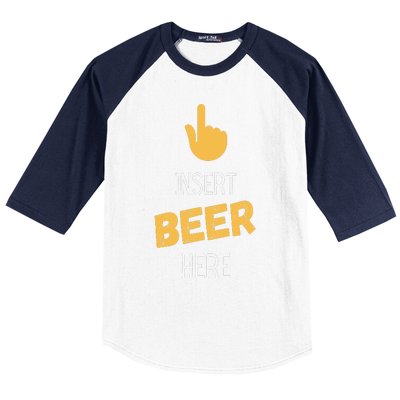 Insert Beer Here Baseball Sleeve Shirt