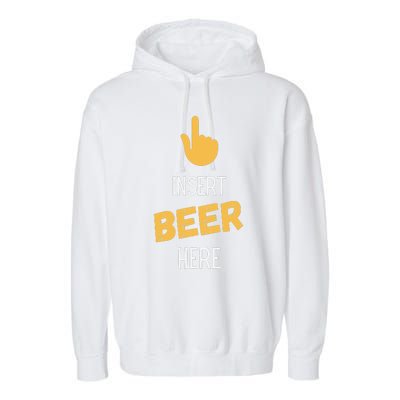 Insert Beer Here Garment-Dyed Fleece Hoodie