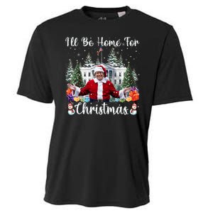 ILl Be Home For Christmas Funny Santa Claus Trump 2024 Cooling Performance Crew T-Shirt